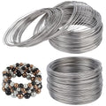 CREATCABIN 200 Loops Jewelry Memory Wire Stainless Steel Bracelet Wire Metal Silver Wrapping Beadable Round Circle 6.5cm/2.56 Inch Memory Loops Rings for Beading Bracelet Jewelry DIY Making Projects