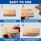 Meuvcol Extra Strong Wood Glue, 100g Fast Drying Clear Wood Adhesive for DIY Crafts, Heavy Duty Furniture Repair & Garden Projects - size: 100g, style: Wood Glue