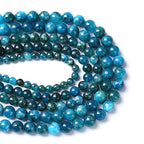 75PCS 10MM Blue Apatite Spacer Loose Beads for Jewelry Making DIY Bracelet Necklace 2 Strands - color: Apatite, size: 10mm (2 strands)