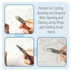 Mr. Pen- Pliers for Jewelry Making, 3 Pack, Chain Nose, Round Nose Pliers Set and Wire Cutter for Beading, Wire Wrapping, Jump Rings, Jewelry Repair, Crafting, DIY - color: Multicolor 1