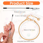 30 Pcs Snake Chain Charm Bracelet with Bracelet Helper - Adjustable DIY Jewelry Making Kit for Women, Gold & Silver Metal Bracelets with Heart Lobster Clasp Extender, Craft Supplies & Gifts