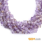 GEM-Inside Ametrine Chips Natural 7-8MM Gemstone for Bracelet Necklace Jewelry Making Crafts Design Wholesale Loose Beads 34" - color: Ametrine