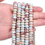 Songxi 5x8mm Natural Blue Shoushan Stone Rondelle Beads, 75PCS Spacer Round Loose Abacus Beads for Jewelry Making, Gemstone for Bracelet Necklace Earrings, Arts and Crafts - color: Blue Shoushan Stone