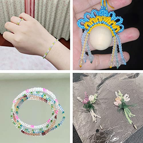 KISSITTY 1500pcs 4mm Frosted Round Crystal Beads Glass Spacer Beads 15 Colors for Bracelets Necklace DIY Jewelry Making