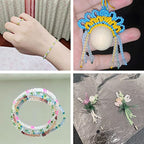 KISSITTY 1500pcs 4mm Frosted Round Crystal Beads Glass Spacer Beads 15 Colors for Bracelets Necklace DIY Jewelry Making