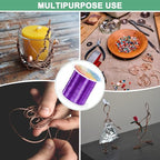 M METERXITY 0.2mm Jewelry Wire, 32 Gauge 328FT Craft Wire Copper Beading Wire for Jewelry Making/Planting/Weaving/DIY Crafting, Soft Metal Wires [100M, Purple] - color: Purple, size: 0.2mm 32 Gauge