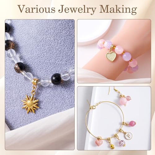 Joez Wonderful Links Bail Beads, Hypoallergenic Alloy Column Spacer Beads - color: Style B, 80 Gold