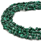 PLTbeads 5-8mm Natral Healing Gemstone Waist Bracelets Necklace Kit Irregular Stone DIY Crafts Design Jewelry Making 1 Strand per Bag Approxi 34 inch (Malachite Chips) - color: Malachite Chips