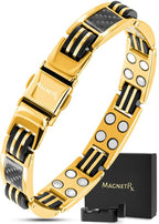 MagnetRX® Magnetic Bracelets for Men – Effective Mens Magnetic Bracelet with Carbon Fiber Inlay – Adjustable Length with Included Sizing Tool(Gold) - color: Gold Carbon Fiber (2X Strength)