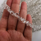90 Inches Rock Quartz Irregular Shaped Crystal and Healing Tumbled Chip Stone Beads for Jewelry Making - color: Clear-Rock Quartz