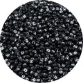 1000pcs Round Letter Beads 4x7mm Acrylic Alphabet Beads Spacer Beads for Jewelry Making Bracelets Necklace Earring Key Chains DIY Craft(L-White Letter Black Bead) - color: L-White Letter Black Bead