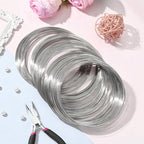1 Set Carbon Steel Memory Wire, 0.6mm Platinum Bangle Bracelet Memory Beading Wire, Jewelry Making Accessories for Art Creation Necklace Ring Earring DIY Crafts Making, 22 Gauge