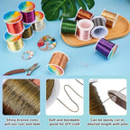 203 Feet Tarnish Resistant Copper Wires 24 Gauge/0.5mm Jewelry Craft Wires Beading Wire for Jewelry Making, Wire Wrapping and Crafting (Bronze Tone) - color: Bronze Tone, size: 24 Gauge