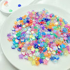 450 Pcs Acrylic Beads - Mixed Colors AB Crystal Star Heart Beads for Jewelry Making DIY Bracelet Necklace Earrings - color: Mixed Colors