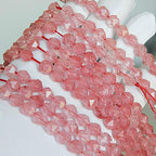 MJDCB Best Sellers Stone Beads Faceted Polygon Red Watermelon Crystal Crystal Energy Stone Healing Power for Jewelry Making(8mm) - color: Red Watermelon Crystal