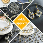 1500 Pcs Crystal Glass Beads for Jewelry Making – 12 Styles Bicone, Rondelle, Cube, Teardrop & 3mm Spacer Beads, DIY Bracelet Necklace Earring Craft Kit with Organizer Box(Grey) - color: Grey
