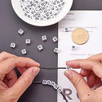 FASHEWELRY 300Pcs Cube White Acrylic Letter Beads 6x6mm Letter U Alphabet Beads for DIY Bracelet Necklace Jewelry Making - color: Letter U, size: 6x6x6mm