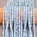 BONNY BOXX 150PCs Natural Aquamarine Spacer Beads, Loose Semi Precious Flat Round Gemstone Heishi Disc Stone Beads for Beading Jewelry Making 4mm*2mm - color: Aquamarine, size: 4MM*2MM