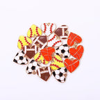 20PCS Sports Charms Enamel Basketball Baseball Pendant Charms for Jewelry Making Rhinestone Ball Game Softball Charms for Necklace Bracelet Earrings DIY Crafts - color: Set 6