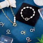 Round Toggle Clasps OT Toggle Jewelry Clasps T-Bar Bracelet Closure Clasp Fastener IQ End Connectors for DIY Necklace Bracelet Jewelry Making 5 Sets - color: 5 Colors-OT