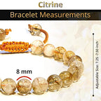 ANAYA AGATE Energy Protection Crystal Handmade Adjustable Bead Bracelet Perfect for Men, Women’s Christmas Gift - Gemstone Healing Stretch Bracelet Pulsera Para Hombre Mujer Stocking Stuffer - color: Citrine Natural