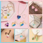 Oubaka 50pcs Open Bezel Pendants Heart Open Back Frame Pendant Hollow Frame Pendants Resin Craft Bezels for Earrings, Necklace, Bracelet, Pressed Flower, DIY Crafts(K Gold) - color: K Gold;Heart