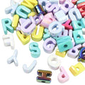 50Pcs Random Acrylic Letter Beads Large Alphabet Bead Bulk Chunky Capital Letters Iridescent UV Plated Initial Loose Spacer for Jewelry Making Keychain Bracelets Earrings Crafts Bag Decor - style: Style 2