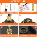 90W Soldering Iron Heat Set Insert Tool, LED Digital Solder Iron Adjustable Temperature(180°C-480°C) with 250Pcs Threaded Inserts Brass Nuts,Soldering Iron Tips,Heat Set Insert Tips,Desoldering Pump - color: 32-in-1 Soldering Iron Kit