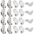 SUNNYCLUE 1 Box 80Pcs Clip on Earring Findings Flat Back Earring Clips 304 Stainless Steel Clip on Earring Converter Non Pierced Earring Components for Jewelry Making Accessories DIY Dangle Earrings - color: 80pcs Stainless Steel Clip on Earring Findings
