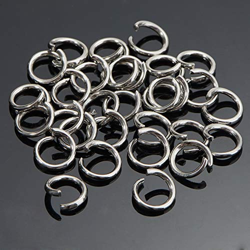 DanLingJewelry 1000 pcs 304 Stainless Steel 18 Gauge Open Jump Rings 8mm for Jewelry Making Connectors Jewelry Finding - color: 1000 pcs - ф8mm δ 1.2mm