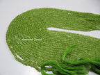 AA Quality Natural Peridot Rondelle Faceted 3-4mm Beads, Natural Gemstone Strands 14 inches Long, Semi Precious Stone Beads