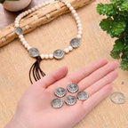 Tibetan Silver Spacer Beads 10mm Flat Round – 67pcs Metal Spacer Beads for Jewelry Making, Bracelets, Necklaces & Earrings DIY Supplies, Antique Silver Zinc Alloy - color: Silver Round