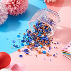 Beadthoven 6mm Clay Beads for Jewelry and Bracelet Making Pack of 2 Bags, Glass Seed Pearl Heishi Flat Round Disc Beads, Colorful Preppy Blue Brown - color: Brown Blue