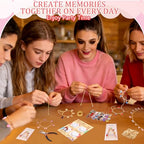 Wurosi 413 Pieces Gold Paperclip Charm Bracelet Making Kit, Including Paperclip Chain Bracelets, Charms, Jump Rings, Gift Bags, Pliers for Crafts Beginner Supplies Gift - color: 413 Pcs Gold Bracelet