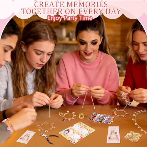 Wurosi 443 Pcs Gold Charm Bracelet Necklace Making Kit for Women, Including 8 Paperclip Chain Bracelets, 4 Paper Clip Chain Necklaces, Accessories for Jewelry Making, Crafts Beginner Supplies Gift - color: 443 Pcs Gold Bracelet Necklace