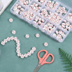 100pcs Baseball Spacer Loose Beads Sports Ball Polymer Clay Beads DIY Jewelry Making for Earring Bracelet Necklace Key Chains Craft Accessories (Baseball) - color: Baseball