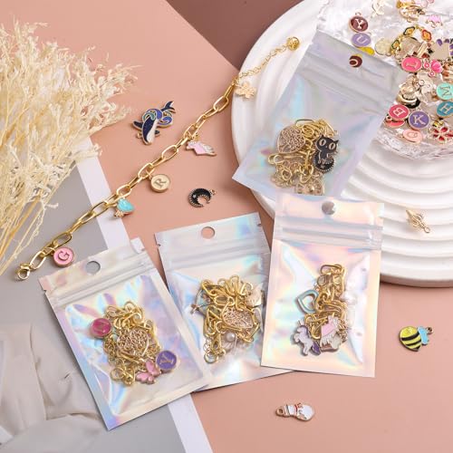 Zplontya Gold Charm Bracelet Making Kit - 545 Pcs Jewelry Making Supplies with 20Pcs Bracelet Chains, Storage Box & Gift Bags, DIY Bracelet Kit for Jewelry Making, Gold Charms for Crafting - color: Gold