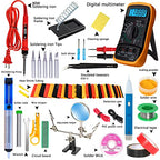Soldering Iron Kit,80W LCD Digital Soldering Gun with Adjustable Temperature Controlled and Fast Heating Ceramic Thermostatic Design - color: Yellow