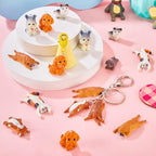 Beadthoven 16Pcs Resin Cat and Dog Charms 8 Styles 3D Cute Animal Pendants Kawaii Puppy Kitty Dangle Charms with Loop for Necklace Bracelet Earrings Jewelry Making DIY Crafts Hang Ornaments - color: Cat and Dog 8 Styles