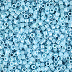 Miyuki Delica Seed Beads – Size 11/0 (1.6 mm), DB0218, Opaque Light Blue Luster, 7.2 g, Approx. 1440 Beads, Made in Japan - color: DB0218 - Opaque Light Blue Luster