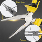 DOWELL 6 Inch Long Nose Pliers Needle Nose Pliers with Wire Cutter Nickel Chromium Steel Construction Professional Handle - size: 6"Long Nose Pliers