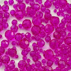 480pcs Crystal Glass Beads 3mm 4mm 6mm 8mm 10mm Round Faceted Glass Spacer Beads for Bracelets Necklace Earring DIY Jewelry Making Craft(Rose Red) - color: Rose Red