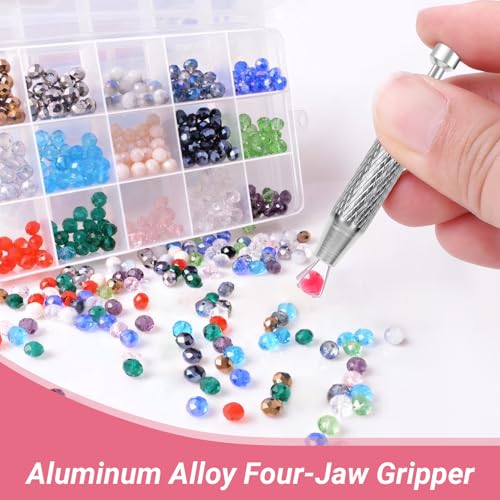 2PCS Piercing Ball Grabber Tool, 4 - Claw Stainless Steel Jeweler Pick Up Tools,Septum Ball Screw Tool for Piercing Changing/Removal,Earring Pearl Grabber for Jewelry/Electronic Components - color: 2pcs Silver