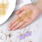 600 Pcs Earing Hooks, Stainless Steel Earring Making Kit Earrings Hooks Gold Earring Backs Jump Rings for Jewelry Making DIY Craft