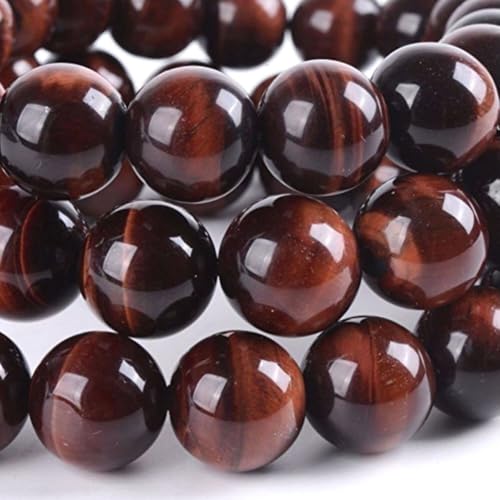 90pcs Adabele Natural Red Tigers Eye Healing Gemstone 4mm (0.16 Inch) Small Round Beads Gem Stone Spacer for DIY Craft Jewelry Making GS22-4 - color: Red Tiger Eye Stone, size: 4mm (90pcs/1 Strand)