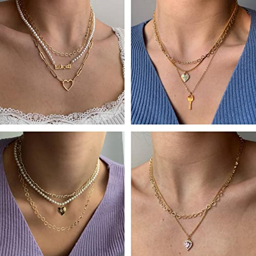 KYUNHOO 5M KC Gold Plated Jewelry Making Chains Link Heart Chains Bulk on Spool Jewelry Supplies Findings Chain Roll with Jump Rings and Lobster Claps - color: Heart Gold