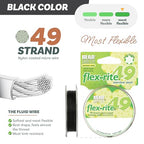 The Beadsmith Flex-Rite Beading Wire - 49-Strand Nylon-Coated Stainless-Steel Wire, 0.014" (0.35 mm) Dia, Black, 30 ft Spool, Durable Necklace & Bracelet String, for Jewelry Making Supplies - color: Black, size: .014” Dia - 30 ft