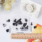 SUNNYCLUE 1 Box 30Pcs 3 Sizes Flat Round Earring Posts Stainless Steel Earring Post Ear Stud with Loop Blank Metal Earring Studs Ear Nuts for Earrings Jewelry Making DIY Women Adults Crafts Supplies - color: 15 Pairs Round Black Stud Earring Findings