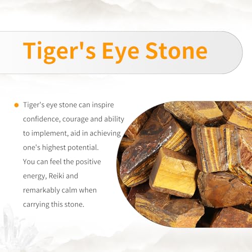 TUMBEELLUWA Stone Bead for Jewelry Making, Healing Crystal Large Hole Square Shape Loose Beads Pack of 15,Tiger's Eye - color: #2 brown