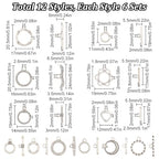 SUNNYCLUE 1 Box 12 Styles 72 Sets Ot Toggle Clasp Toggle Connectors Tibetan Style Alloy Metal Silver Moon Star Heart Flower Toggle Closure Bulk for Jewelry Making Friendship Bracelets Crafts Supplies - style: Style 3